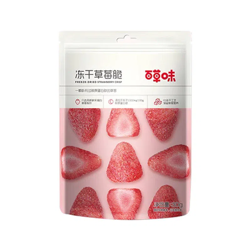 百草味冻干草莓脆30g*1袋 30 克