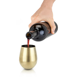 Gold Stemless Wine Glasses by Viski® 18 液盎司