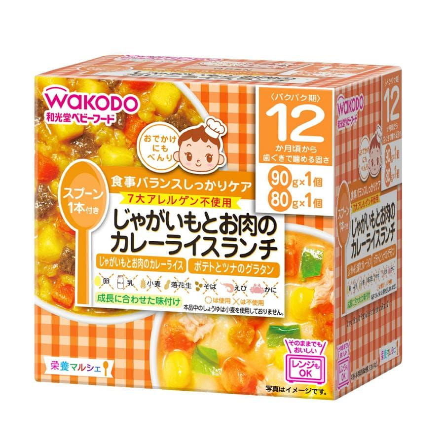 Wakodo Marche Potato and Meat Curry Rice Lunch 170 그램