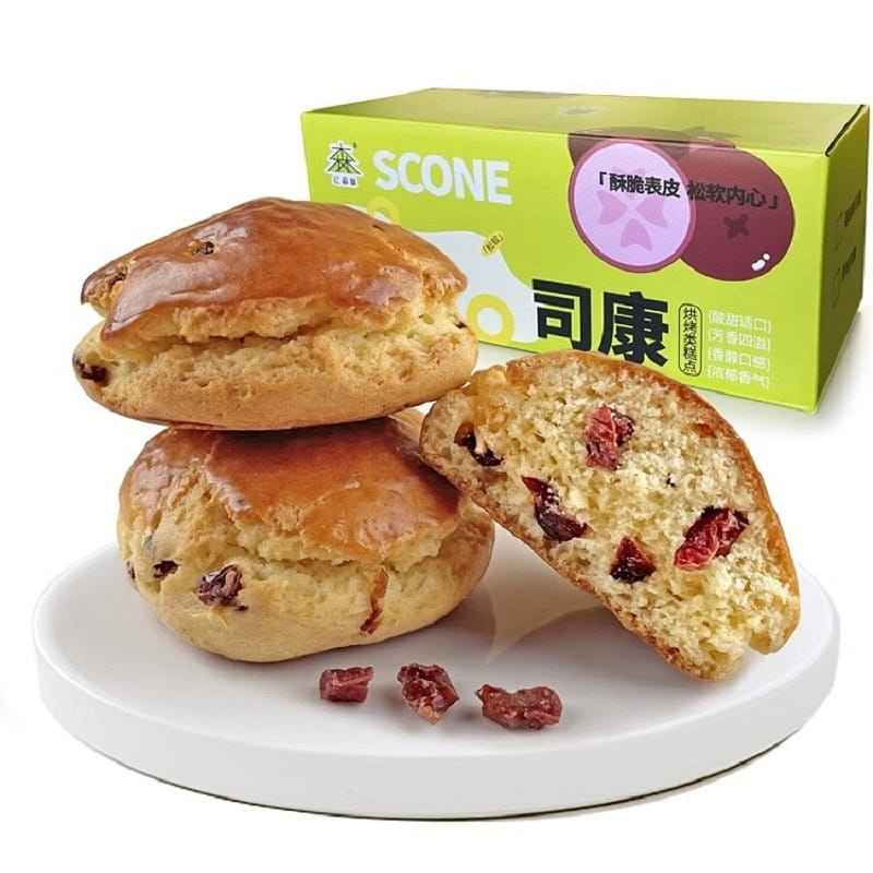 Nanjing Red Forest English Scone biscuit muffins Cranberry flavor Western pastry 240 그램