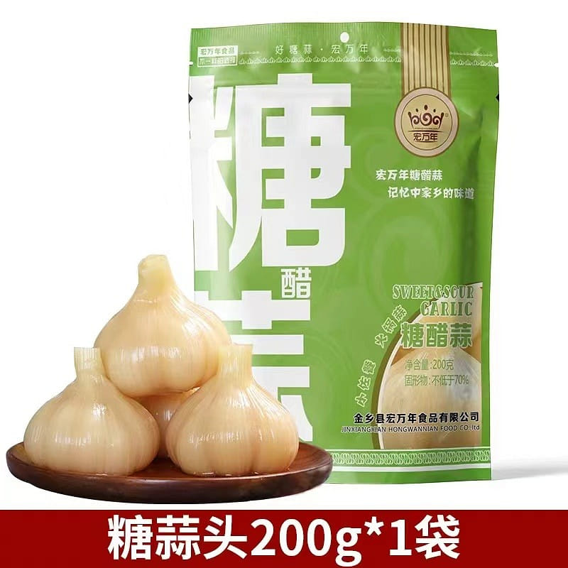 【宏萬年】老味糖醋蒜 200 克