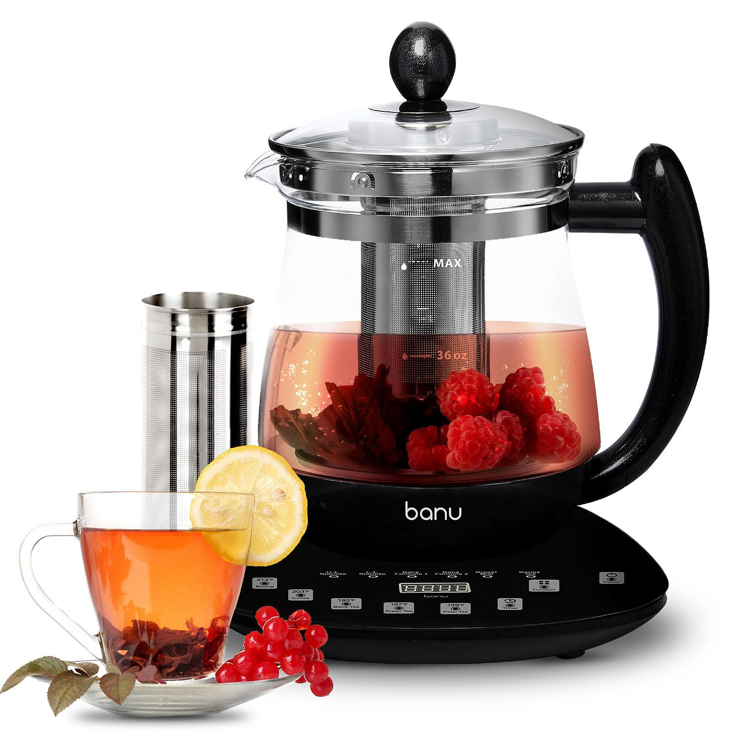 BANU Multi-use Glass Kettle 1.8 Liter 1 개입