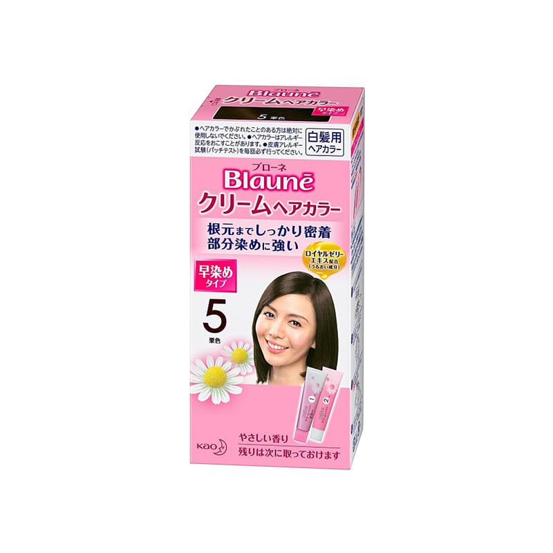 Kao Blaune Cream Hair Color 5 Maroon 40gx2 80 g