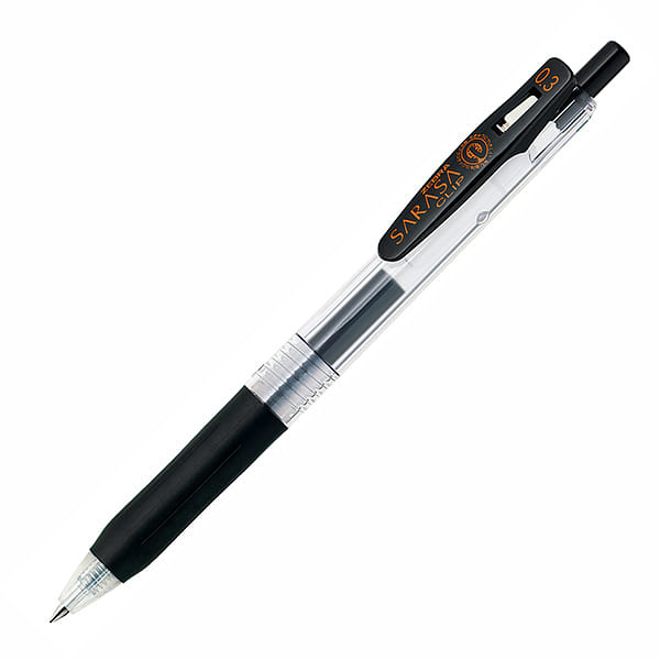 Zebra Push-to-Go Pen Water-Based Pen Black 0.3mm 1 ส่วน