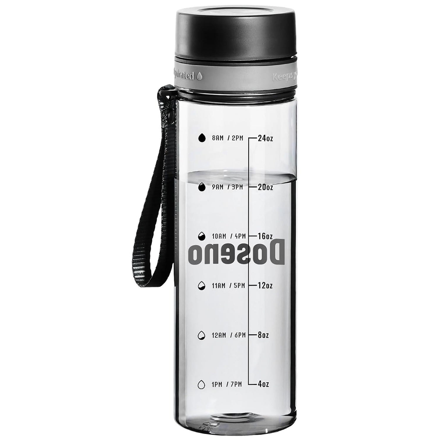 28OZ black transparent water bottle, reusable 28 액량 온스
