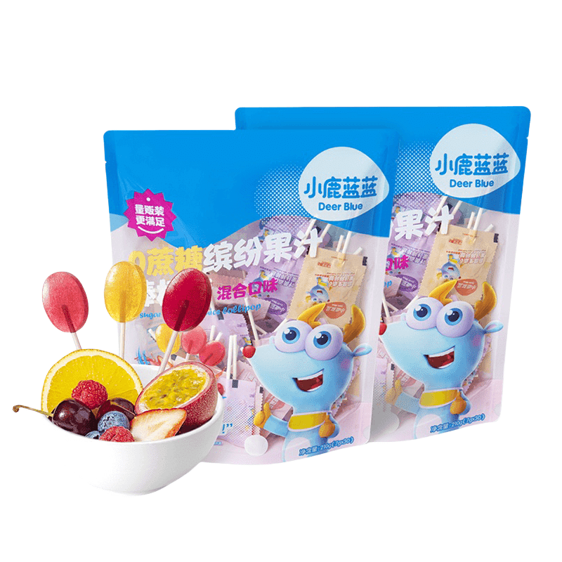 Zero cane sugar water juice lollipop mixed flavor 420 g
