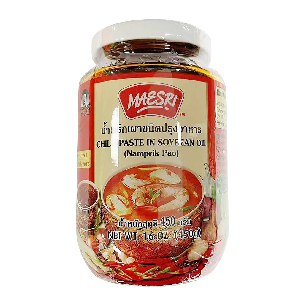 MaeSri Chili Paste in Soybean Oil Namprik Pao 16 ออนซ์