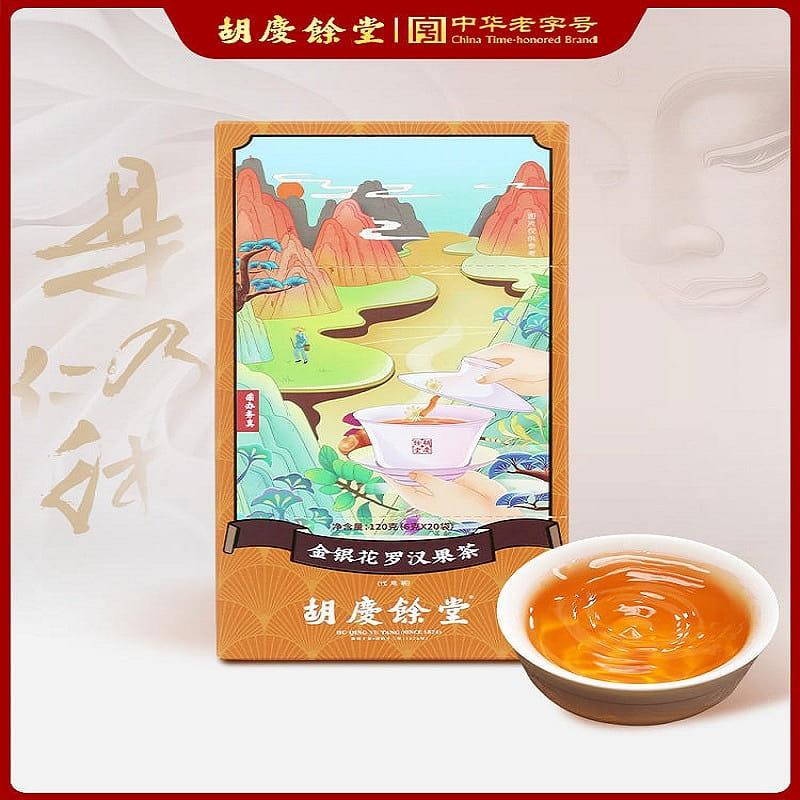 Chinese time-honored brand Huqingyutang Honeysuckle Momordica grosvenorii Tea 12 120 g