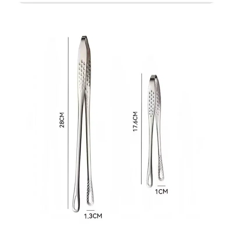 Stainless Steel Korean Barbecue BBQ Tongs Silver 1 개