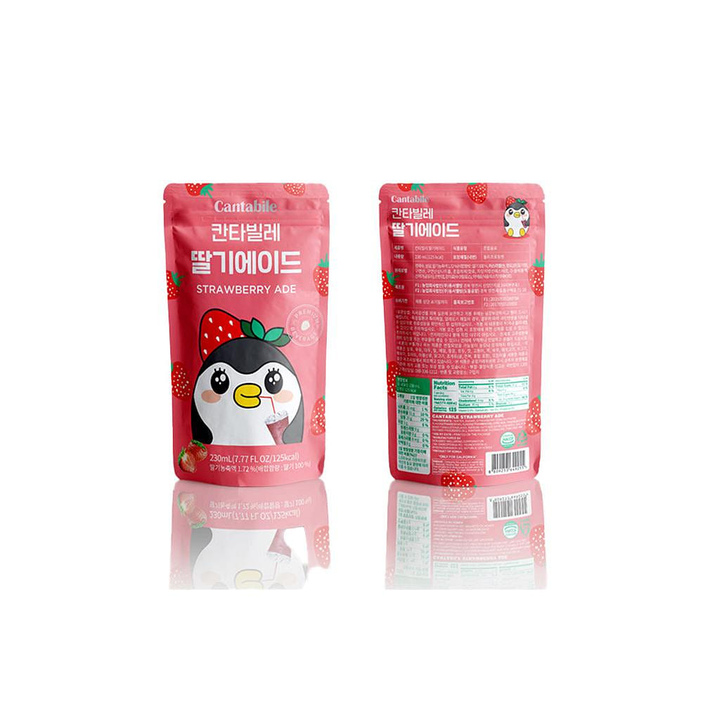 CANTABILE Strawberry Ade Pouch 230mL(7.77 fl oz) 1 phần