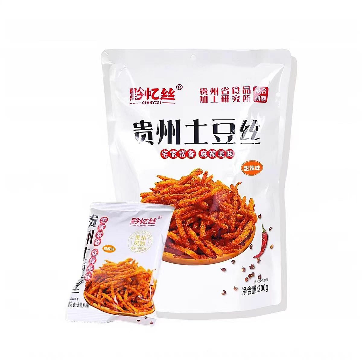 黔忆丝 甜辣味土豆丝 贵州特产 甜辣酥脆 200g 1 包