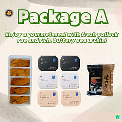 Package A : Sea Urchin Roe + Seasoned Pollock Roe 8 count