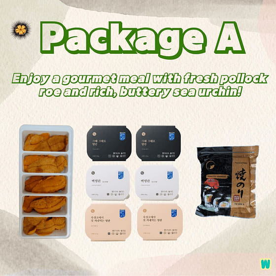 weee_frozen_Package A:  성게알과 덕화 명란 & 구운 김 패키지 8 개입