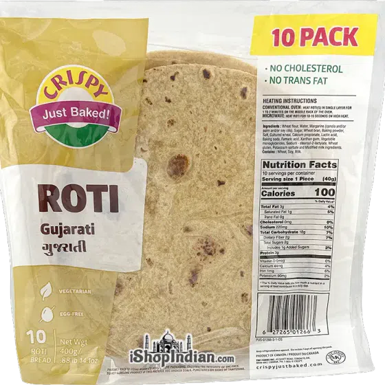 weee_instant_Crispy Gujarati Roti, 10 pcs pack 10 each