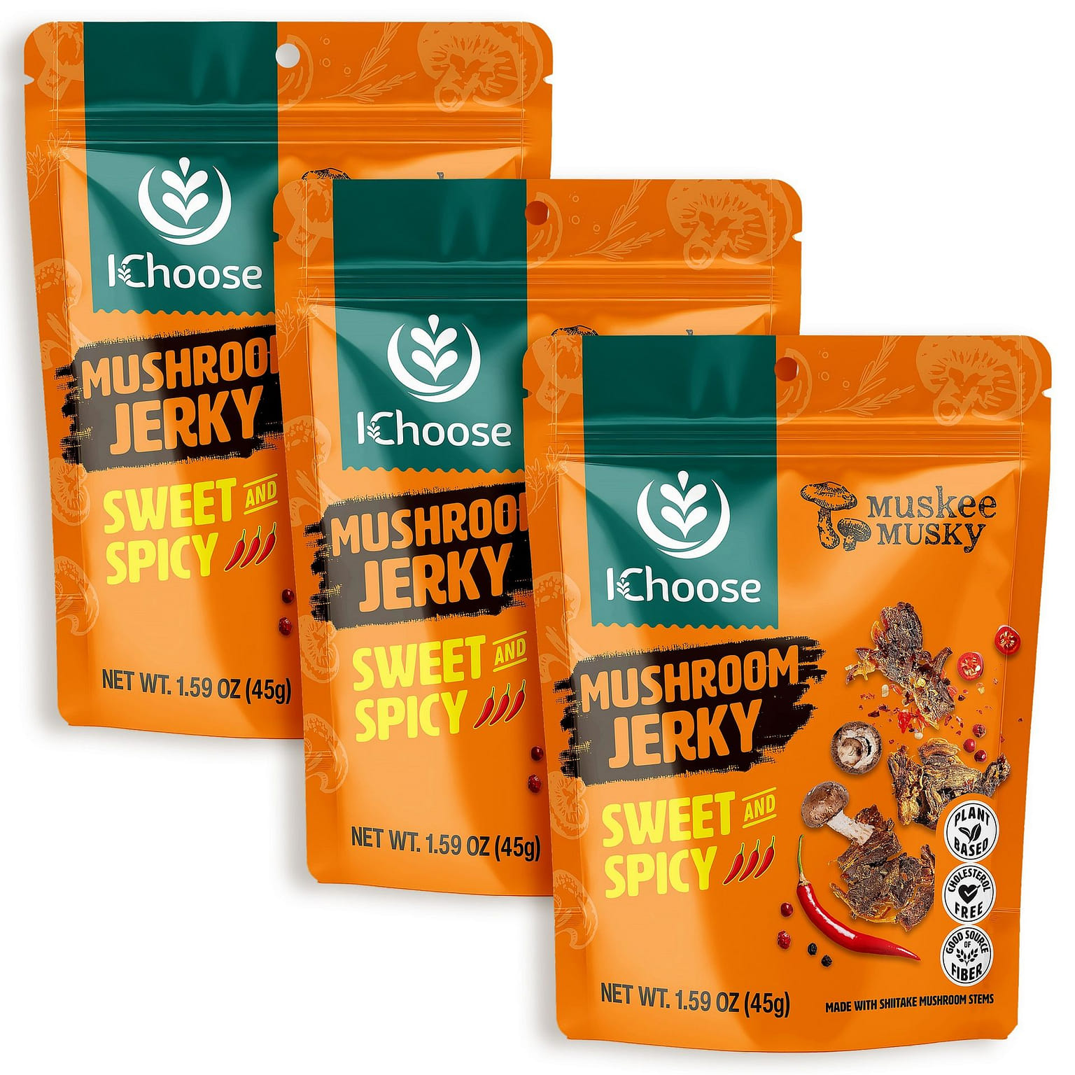 Khô Nấm, Vị Cay Ngọt 45g 3 gói 45 g