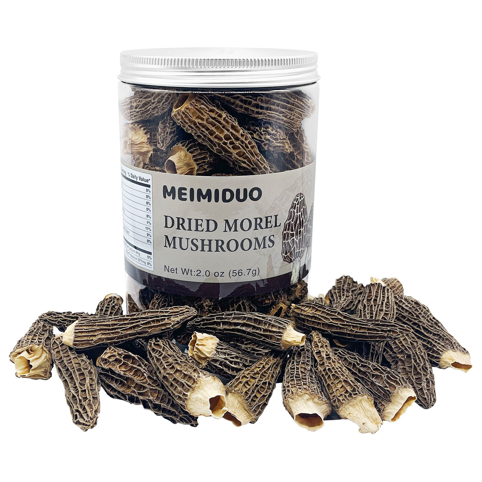 MEIMIDUO Grade AAA Dried Morel Mushrooms 56.7g 2 ออนซ์