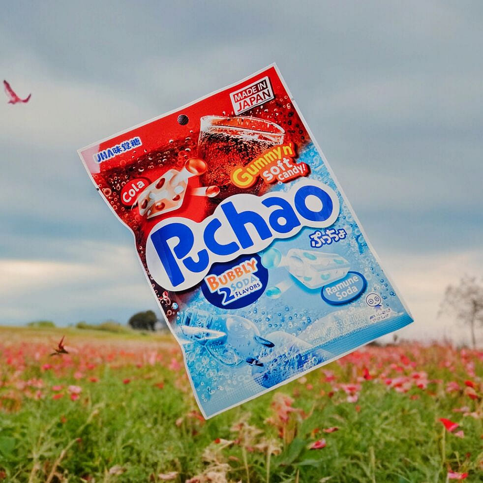 Puchao Japanese Chewy Candy: Ramune & Cola 3.53 온스