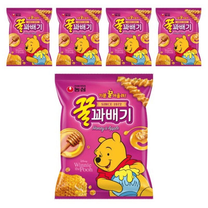 [한국 직배송] 농심 꿀꽈배기 90g, 5개 450 그램