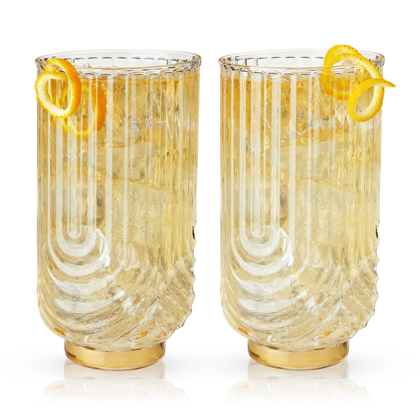 Viski Deco Gatsby Highball Glasses - Thumbnail 2