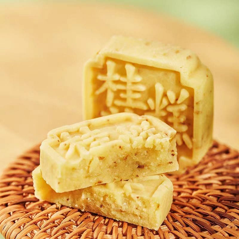 【楊先生】桂花綠豆糕 糕食花香 入口即化 匠心手作 杭州特產中式糕點 1盒*6枚 210g*1盒 210 克