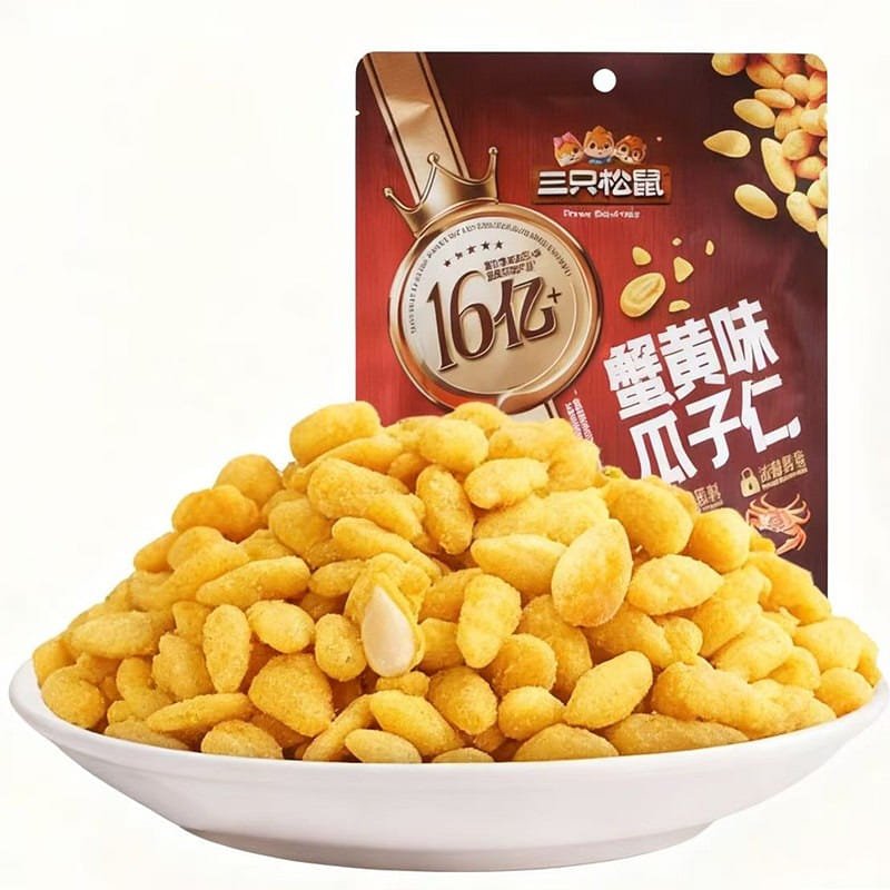 Three Squirrels Crab Roe Flavor Sunflower Seeds 75 g