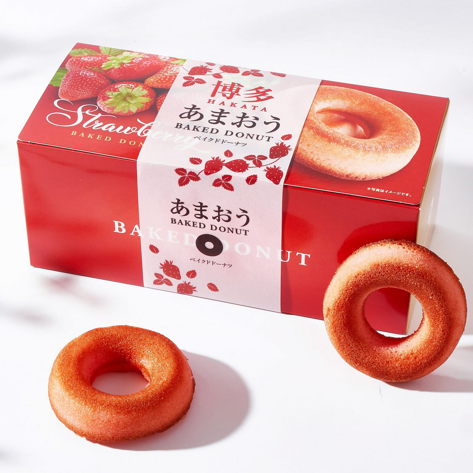 Hakata Amaou Strawberry Baked Donuts (6 pieces) 324 กรัม