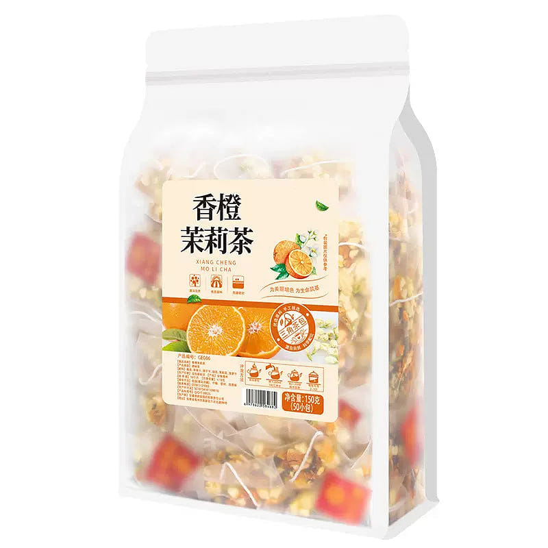 麥思珍 香橙茉莉茶 50茶包 提神醒腦 消化開胃 調節情緒 增加抗氧化劑 降低膽固醇 150克 1 盒