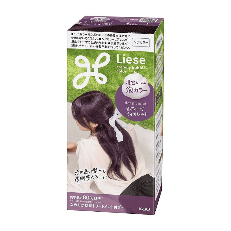 카오 리제 프리티아 버블 염색약 딥 바이올렛 115mL 115 밀리리터