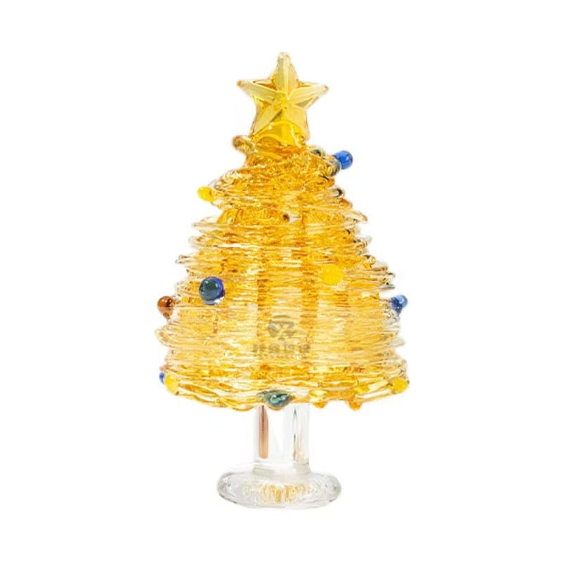 Christmas Tree Handwork Coloured Glaze Christmas Decoration-Golden 1 개