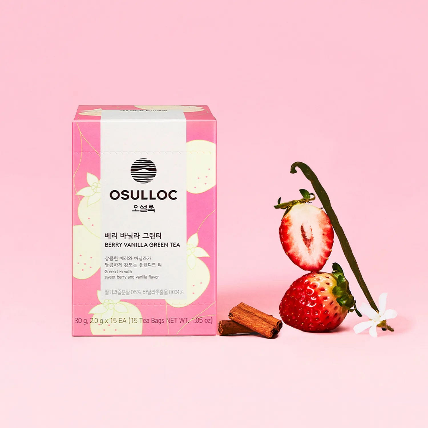 OSULLOC Berry Vanilla Green Tea 15ea 1 each
