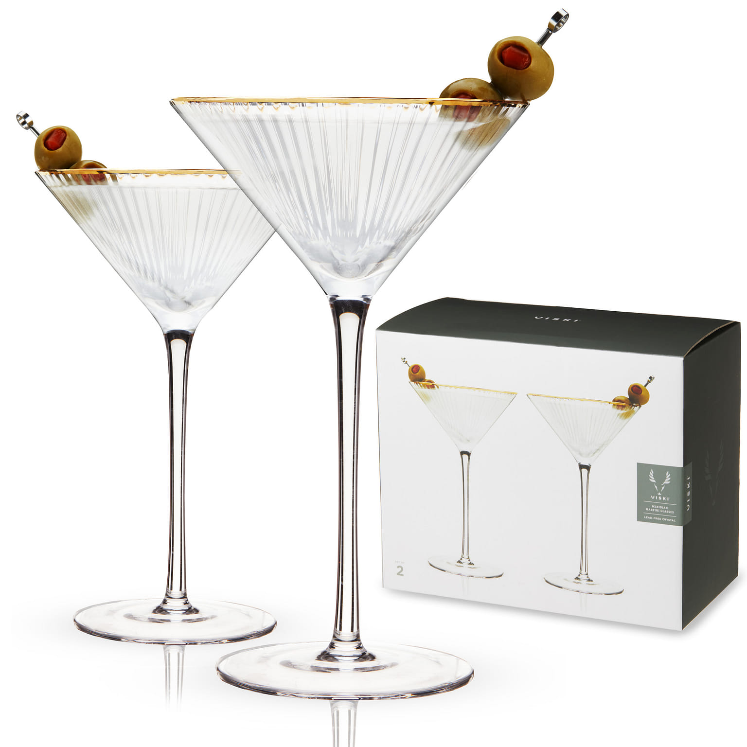 Meridian Martini Glasses (Set of 2) by Viski 2 개
