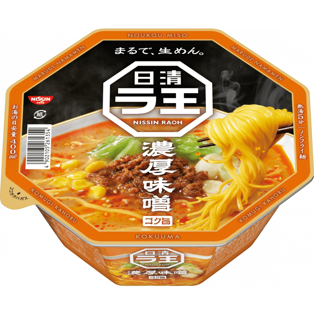 Nissin Noodles Ramen RAOH Miso Pork Cup Soup 118g 1 ส่วน