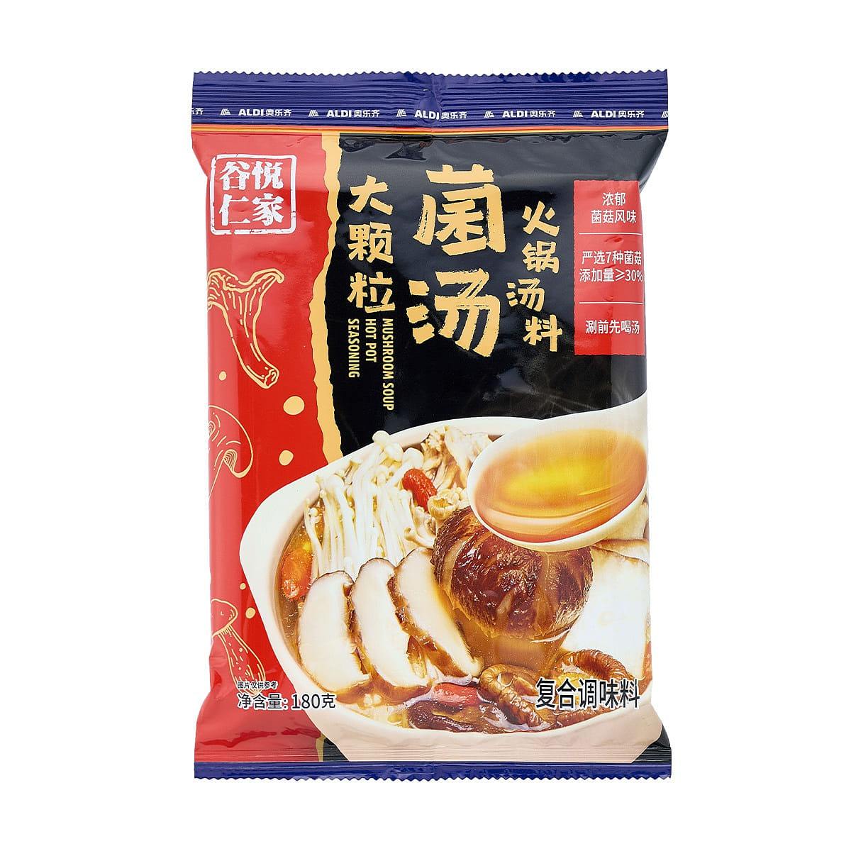 谷悦仁家 大颗粒菌汤火锅底料1袋 180 克