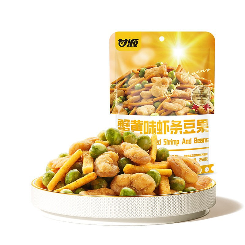 crab roe flavor Shrimp Strips Beans and fruit 258 g