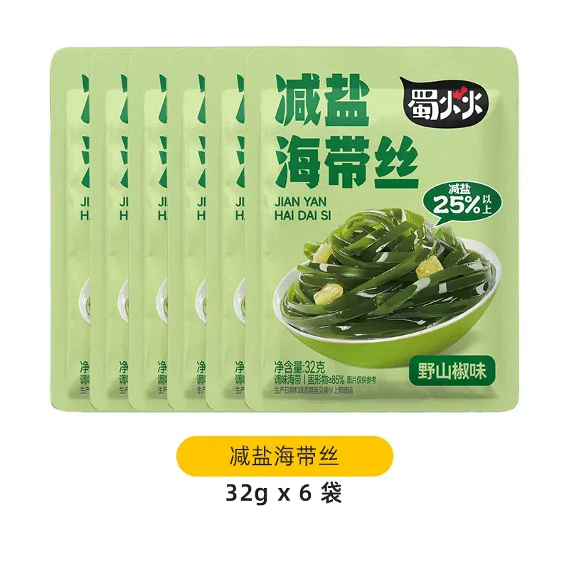 Shredded Kelp with Wild Chili Flavor 32g, 6 Packs 192 g
