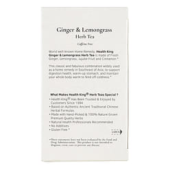 Health King Ginger Lemongrass Tea (Caffeine Free) 1.41 oz