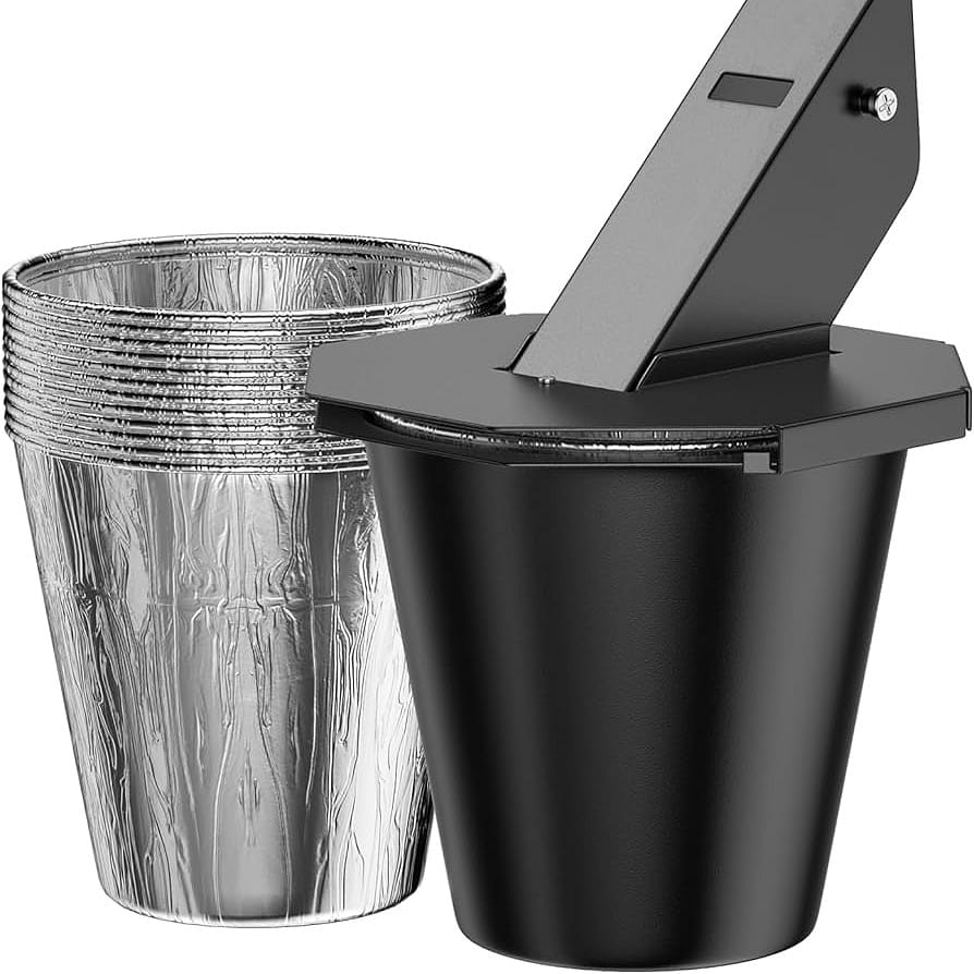 Grill Grease Bucket with Lid, Bracket & 10 Liners 1 count