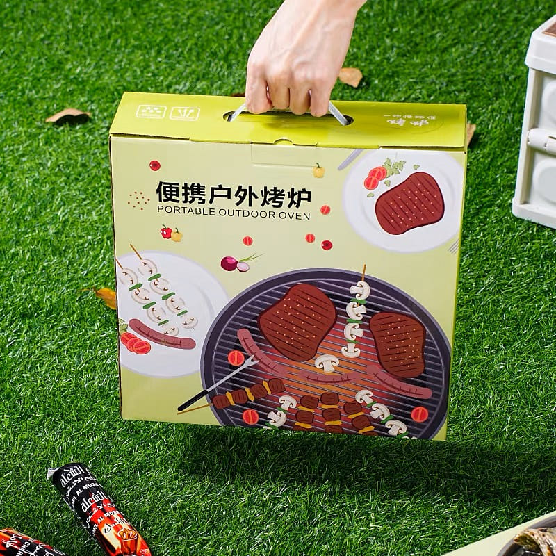 便携式户外烧烤炉(配油刷和夹子加60粒碳) 1 个