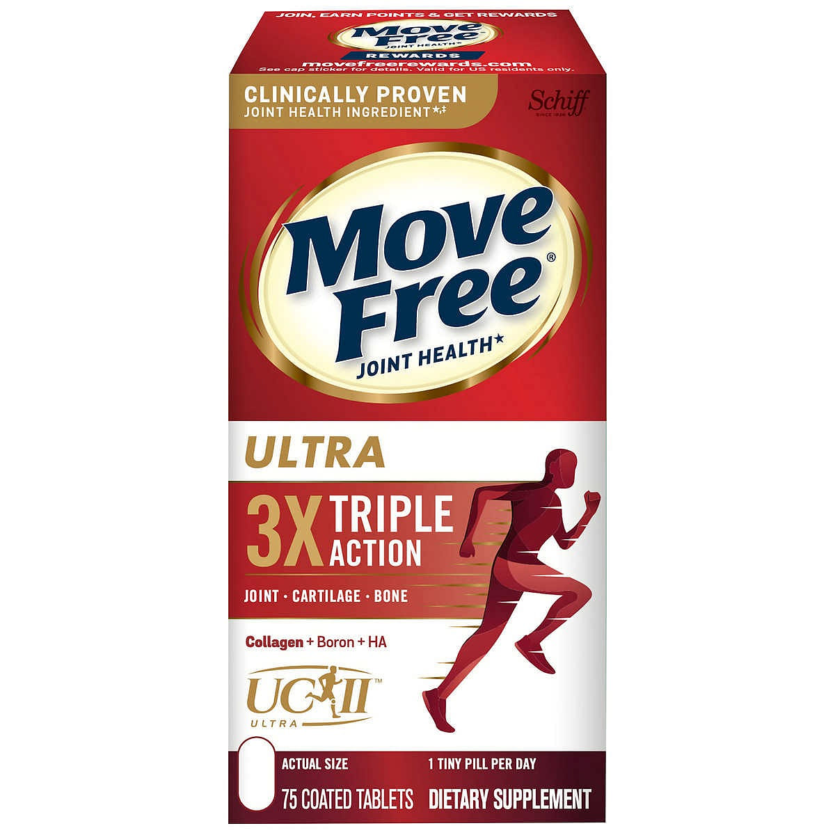 Schiff Move Free Ultra Triple Action Joint Supplement, 75 Tablets 1 케이스