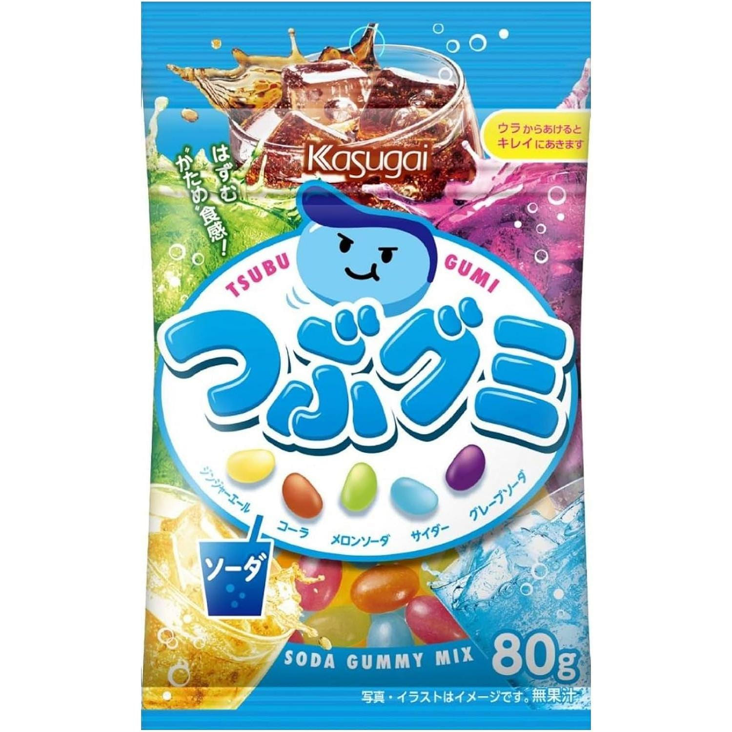 Kasugai 5 Flavors Soda Gummy 80g 1 each