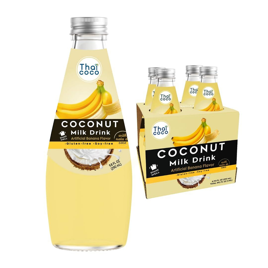 Banana Coconut Milk Drink with Nata De Coco - 4pk 9.8 oz