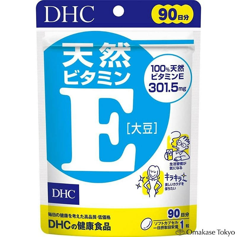 DHC Natural Vitamin E 90 Softgels 53 グラム