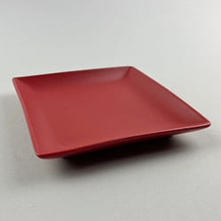 Bowery Matte Bold Square Appetizer Plate 5.7", Red 1 each