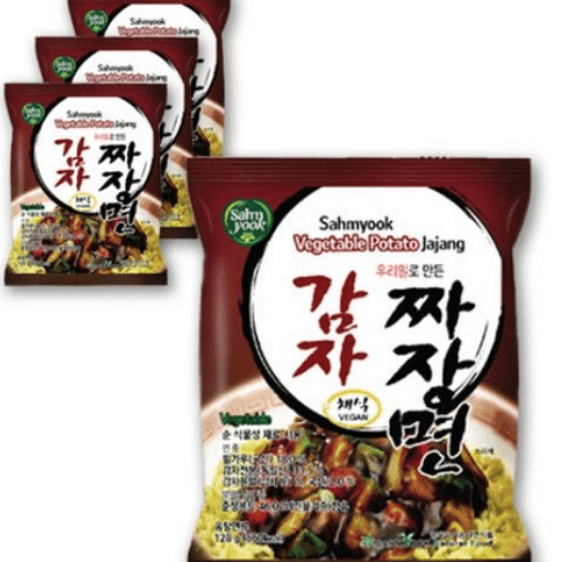 [Korea Direct ] 4 bags of Samyuk vegetarian potato jajangmyeon 512 g