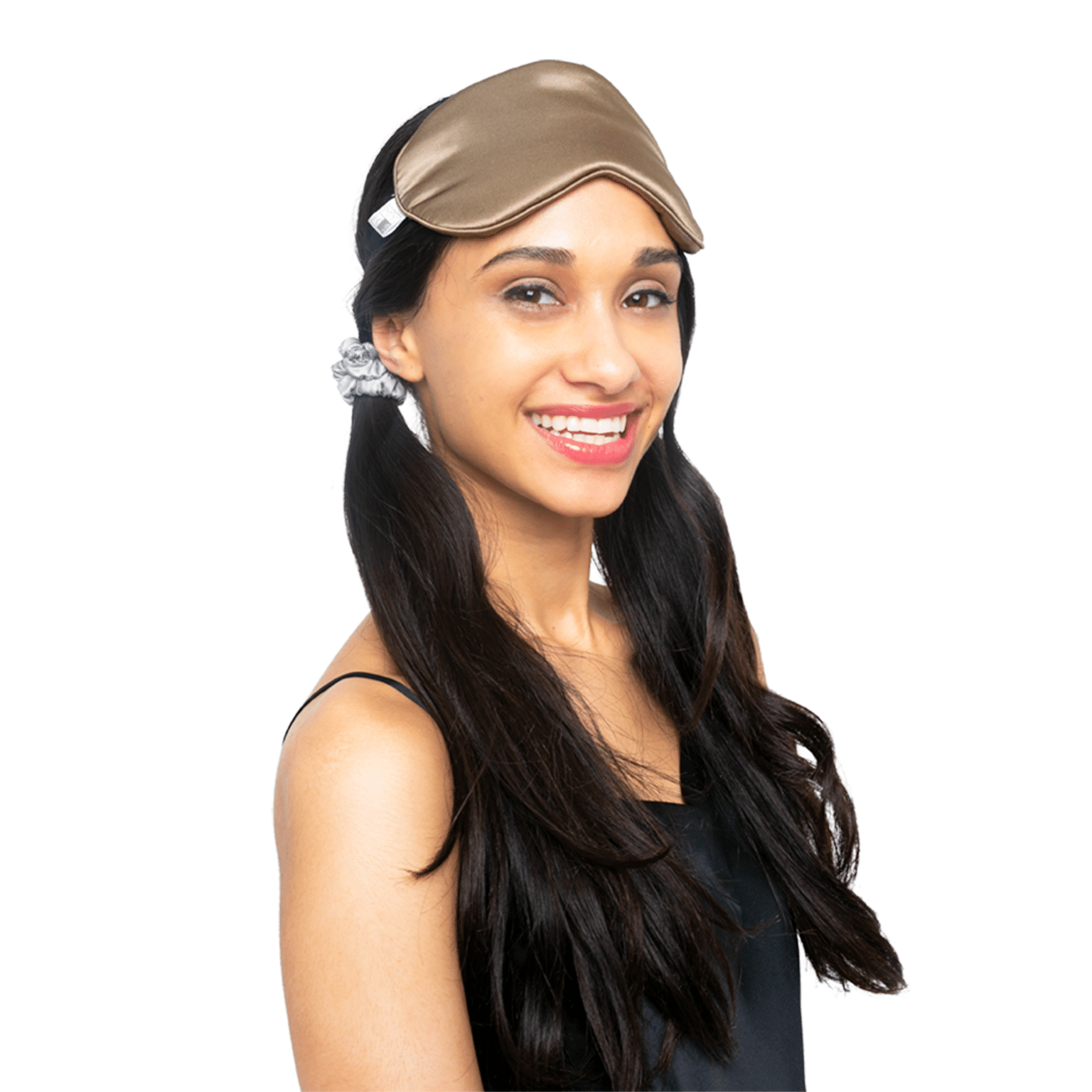 Beauty Silk Eye Mask with Velvet Band (19 Momme) Classic / Caramel 1 개