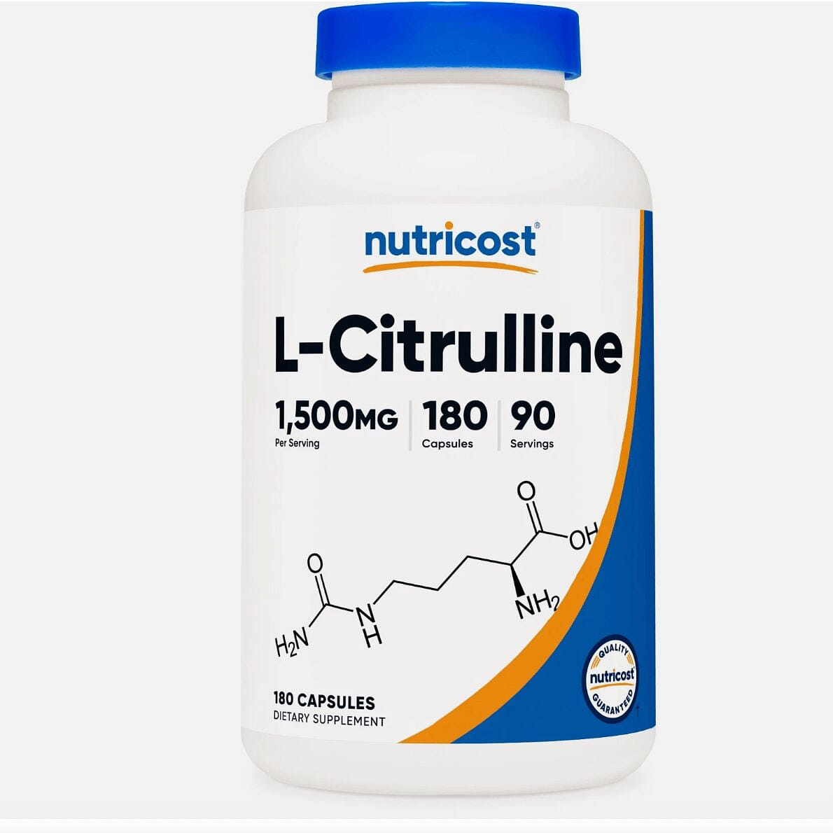 Nutricost L-Citrulline 750mg, 180 Capsules - Glute 1 bottle