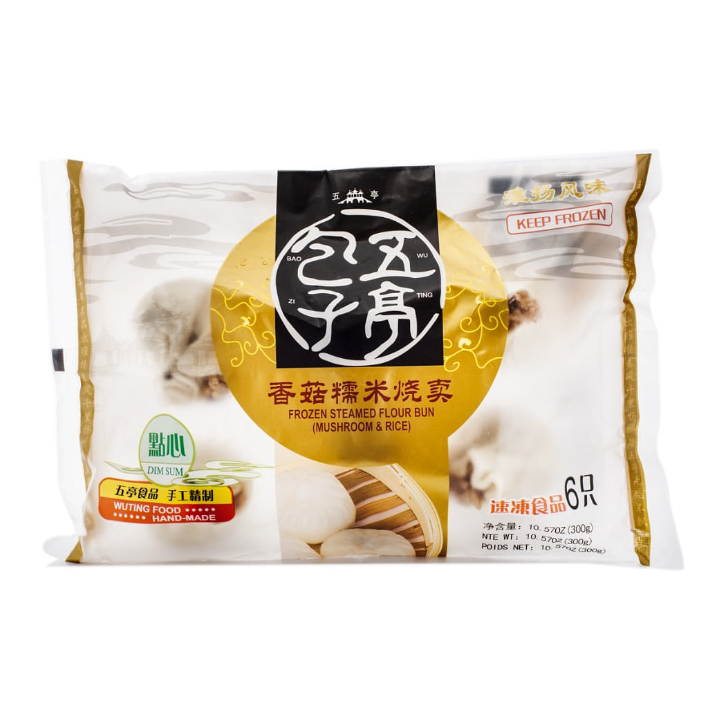 Mushroom and Rice Steamed Flour Buns 6ct, Frozen 300 g