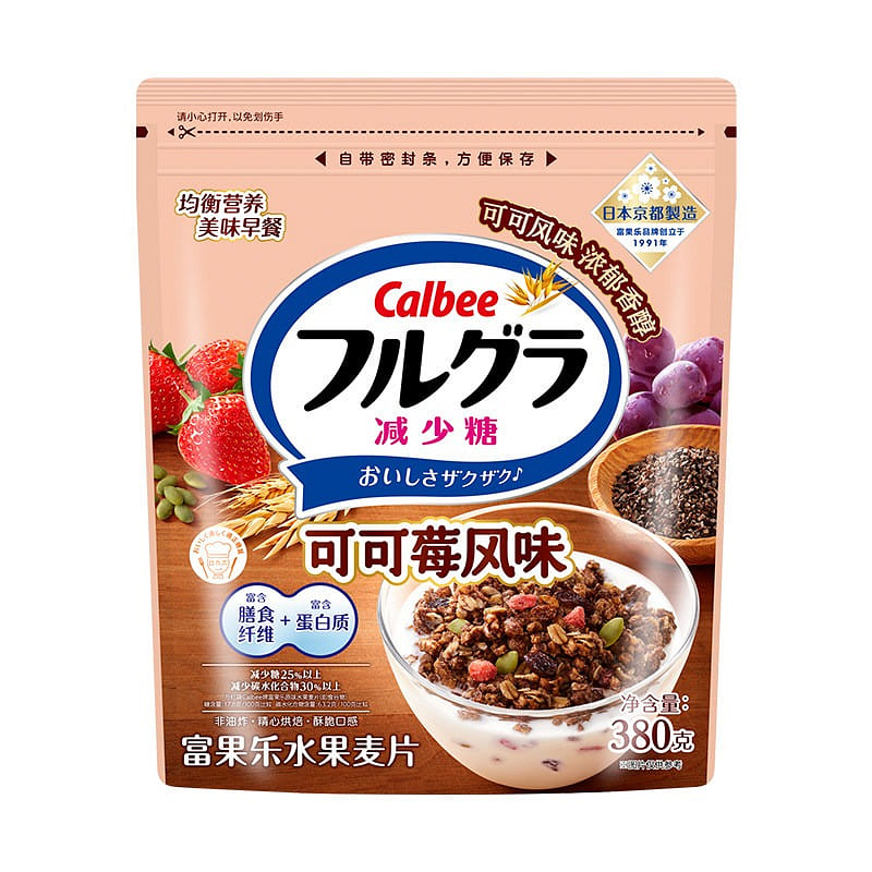 Calbee Cocoa Flavored Fruit Granola Breakfast 380 g