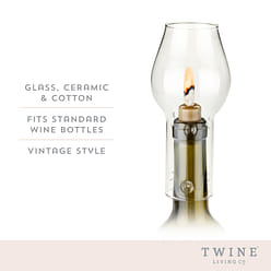 Glass Hurricane Bottle Lamp by Twine® 1 份