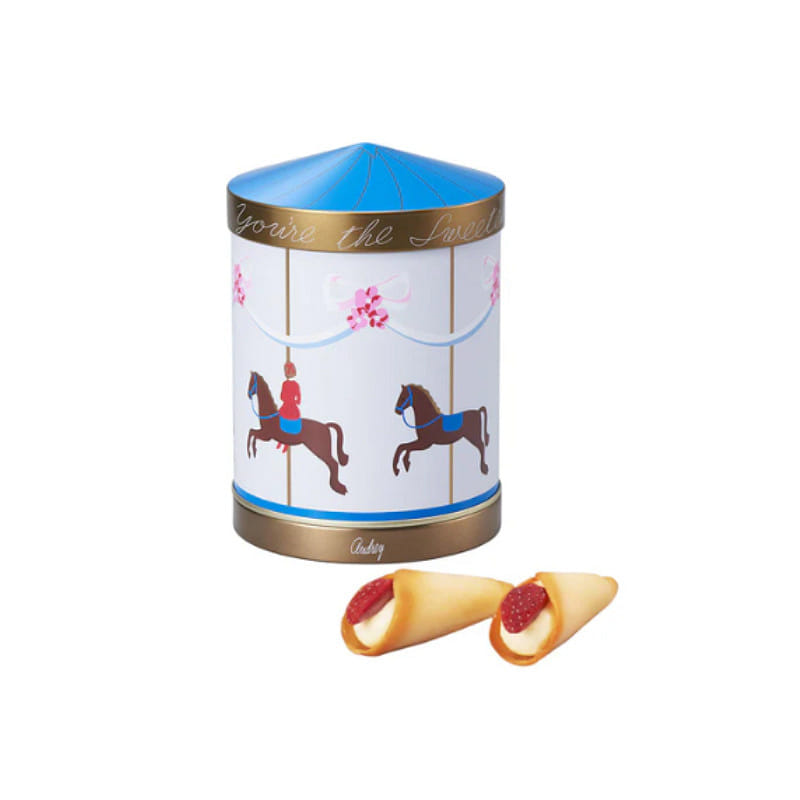 AUDREY Music Box Tin (Blue) [ORG-30] 7 each